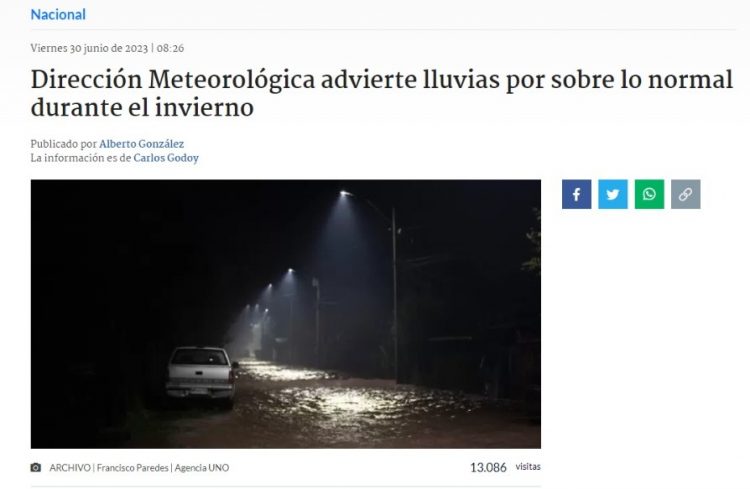 Radio Biobio | Dirección Meteorológica advierte lluvias por sobre lo normal durante el invierno