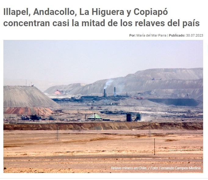 El Desconcierto | Illapel, Andacollo, La Higuera y Copiapó concentran casi la mitad de los relaves del país
