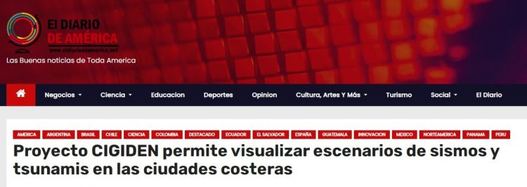 El diario de América | Proyecto CIGIDEN permite visualizar escenarios de sismos y tsunamis en las ciudades costeras