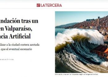 La Tercera | Cómo sería la inundación tras un posible tsunami en Valparaíso, según la Inteligencia Artificial