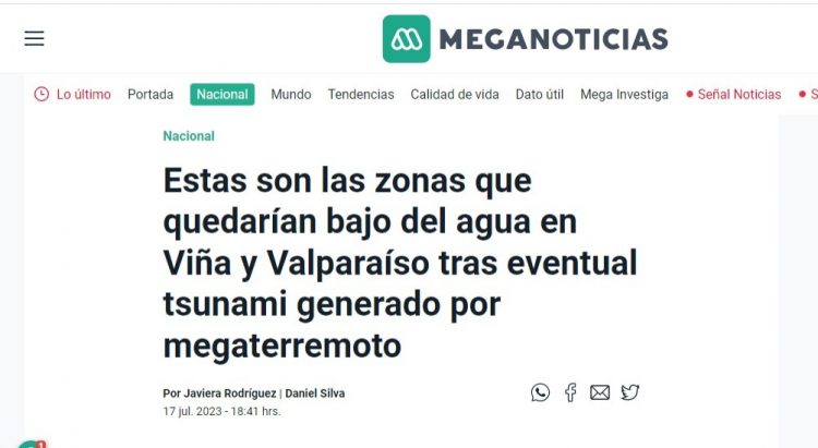Meganoticias | Estas son las zonas que quedarían bajo del agua en Viña y Valparaíso tras eventual tsunami generado por megaterremoto