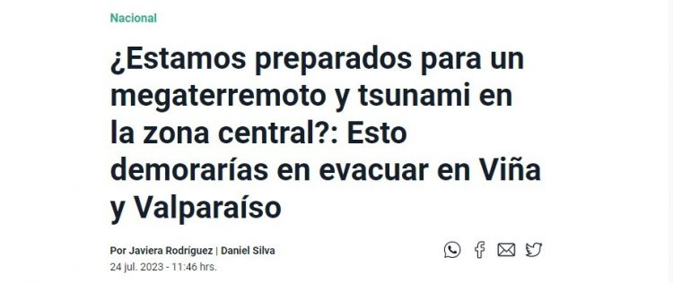 Meganoticias | ¿Estamos preparados para un megaterremoto y tsunami en la zona central?: Esto demorarías en evacuar en Viña y Valparaíso