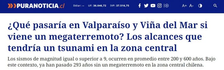 Pura Noticia | ¿Qué pasaría en Valparaíso y Viña del Mar si viene un megaterremoto? Los alcances que tendría un tsunami en la zona central