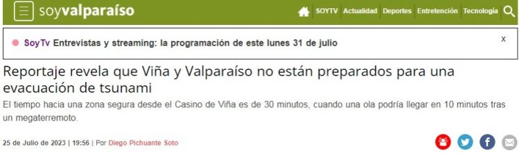 Soy Valparaíso | Reportaje revela que Viña y Valparaíso no están preparados para una evacuación de tsunami