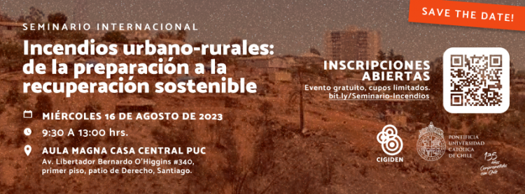 Seminario abordará estrategias para gestionar el riesgo de incendio forestal en la zona rural-urbana