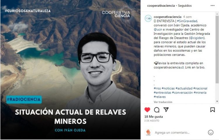 Cooperativa Ciencias | Estado actual de los relaves mineros