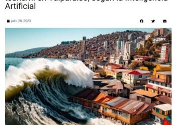 Será Noticias | Cómo sería la inundación tras un posible tsunami en Valparaíso, según la Inteligencia Artificial
