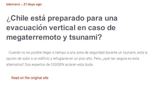 Shafaqna | ¿Chile está preparado para una evacuación vertical en caso de megaterremoto y tsunami?