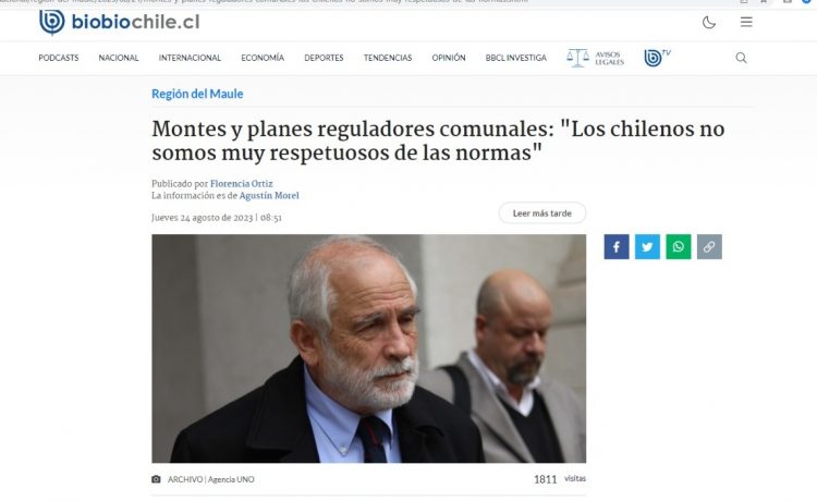 Radio Bio Bio | Montes y planes reguladores comunales: «Los chilenos no somos muy respetuosos de las normas»