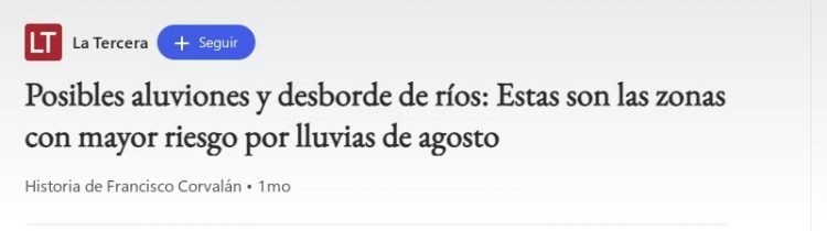 MSN | Posibles aluviones y desborde de ríos: Estas son las zonas con mayor riesgo por lluvias de agosto