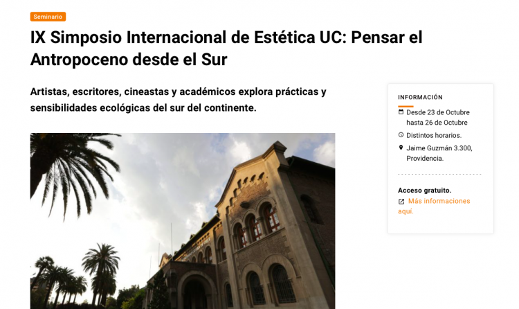 Radio Beethoven | IX Simposio Internacional de Estética UC: Pensar el Antropoceno desde el Sur