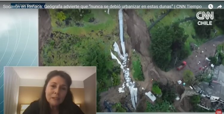 CNN Tiempo | Socavón en Reñaca: Geógrafa advierte que “nunca se debió urbanizar en estas dunas”