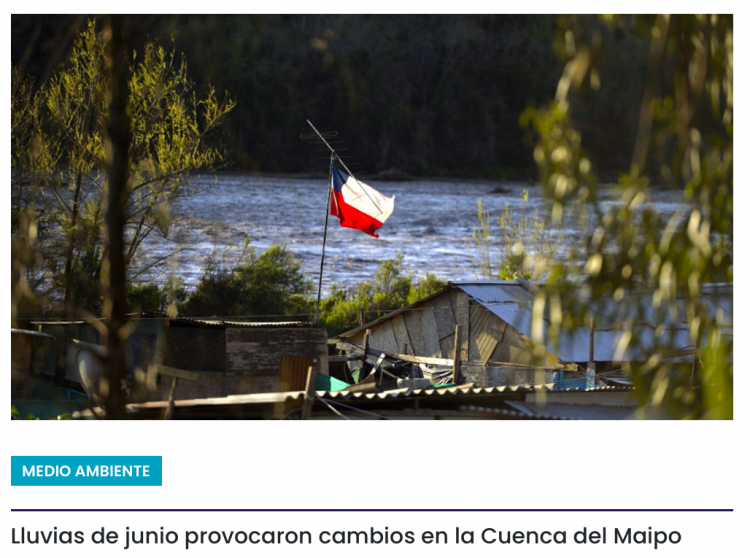 Cooperativa Ciencias | Lluvias de junio provocaron cambios en la Cuenca del Maipo