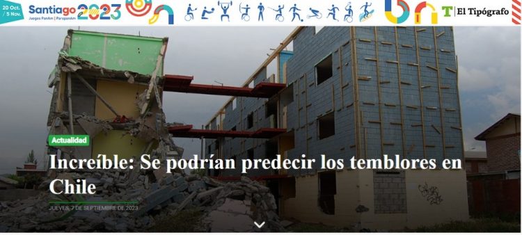 El Tipógrafo | Increíble: Se podrían predecir los temblores en Chile