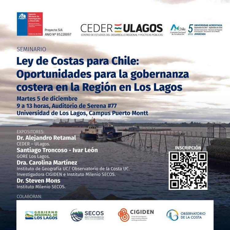 Seminario Ley de Costas para Chile: Oportunidades para la Gobernanza Costera en la Región de Los Lagos”