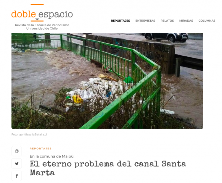 Doble Espacio | El eterno problema del canal Santa Marta