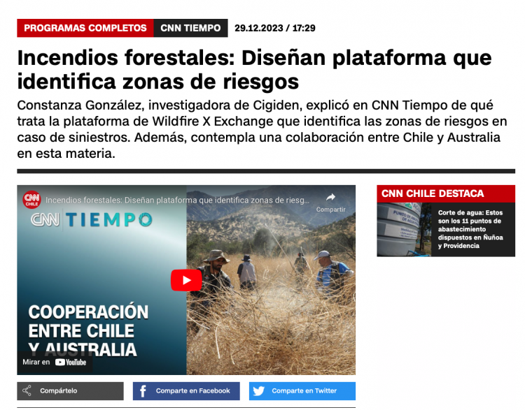 CNN | Incendios forestales: Diseñan plataforma que identifica zonas de riesgos