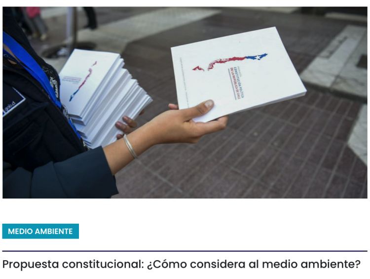Cooperativa Ciencias | Propuesta constitucional: ¿Cómo considera al medio ambiente?