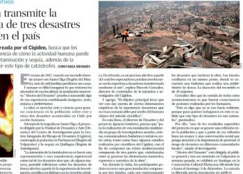 El Mercurio | Instalación transmite la experiencia de tres desastres ocurridos en el país