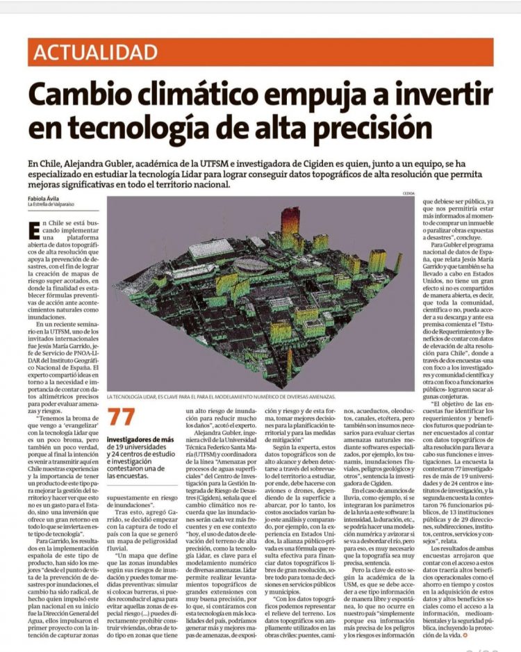La Estrella de Valparaíso | Cambio climático empuja a invertir en tecnología de alta precisión