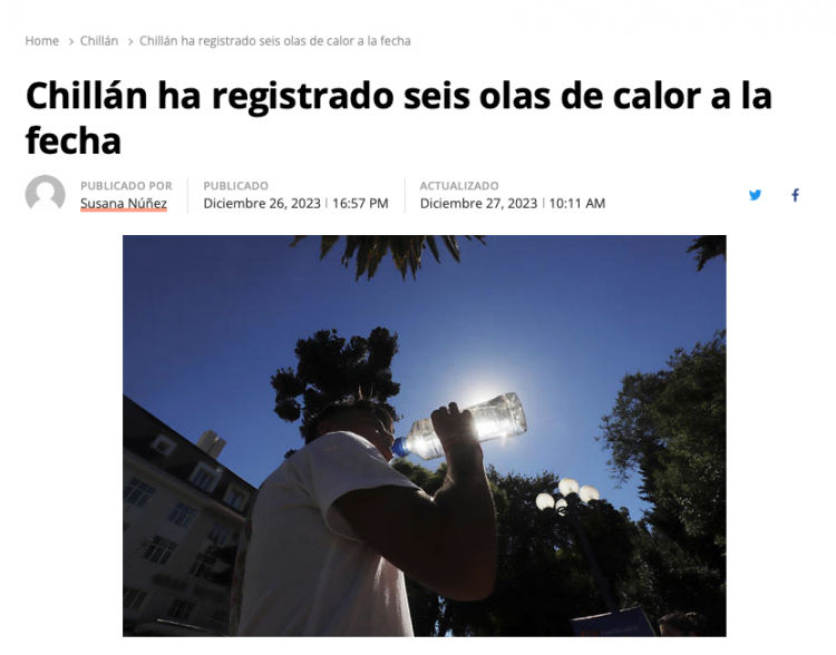 La Discusión | Chillán ha registrado seis olas de calor a la fecha