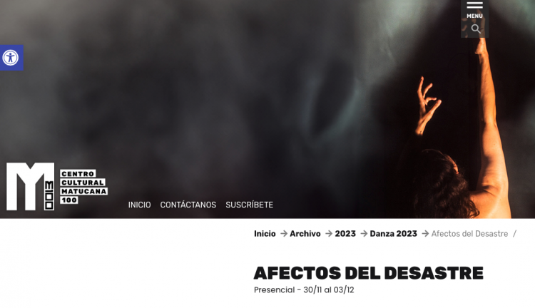 Matucana 100 | Danza 2023: Afectos del desastre