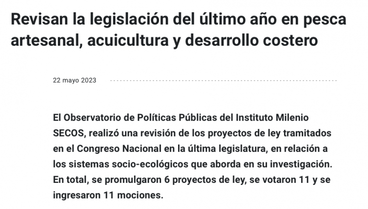 Noticias UC | Revisan la legislación del último año en pesca artesanal, acuicultura y desarrollo costero