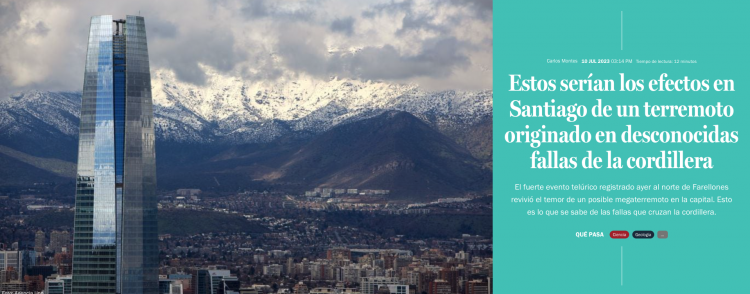 Qué Pasa LT | Estos serían los efectos en Santiago de un terremoto originado en desconocidas fallas de la cordillera