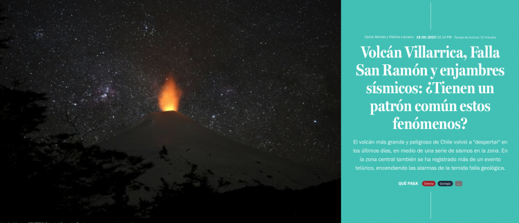 Qué Pasa LT | Volcán Villarrica, Falla San Ramón y enjambres sísmicos: ¿Tienen un patrón común estos fenómenos?