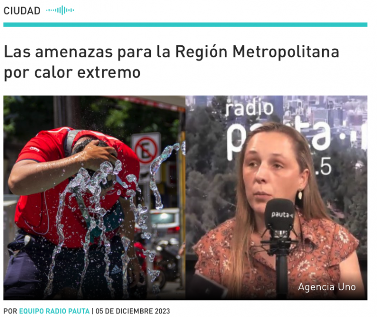 Radio Pauta | Las amenazas para la Región Metropolitana por calor extremo