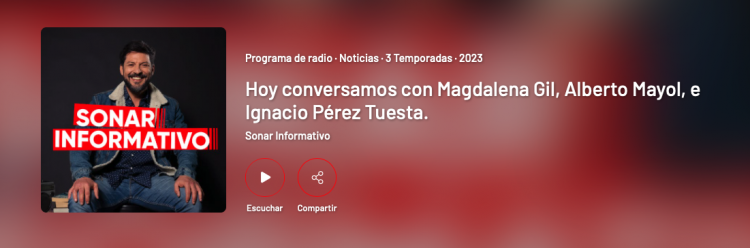 SONAR FM | Hoy conversamos con Magdalena Gil, Alberto Mayol, e Ignacio Pérez Tuesta