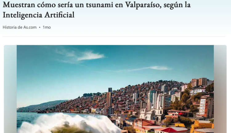 MSN | Muestran cómo sería un tsunami en Valparaíso, según la Inteligencia Artificial
