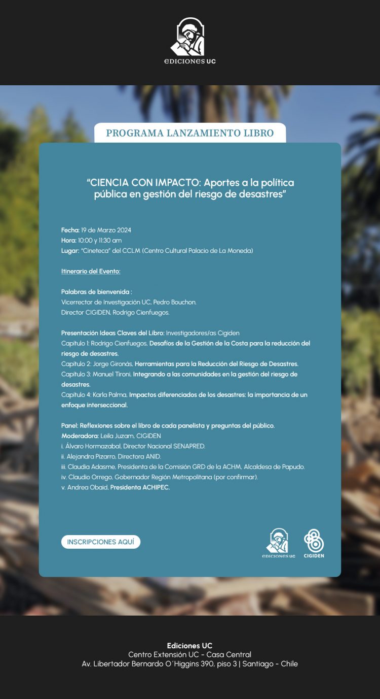 Científicas y científicos se atreven con recomendaciones para reducir el riesgo de desastres