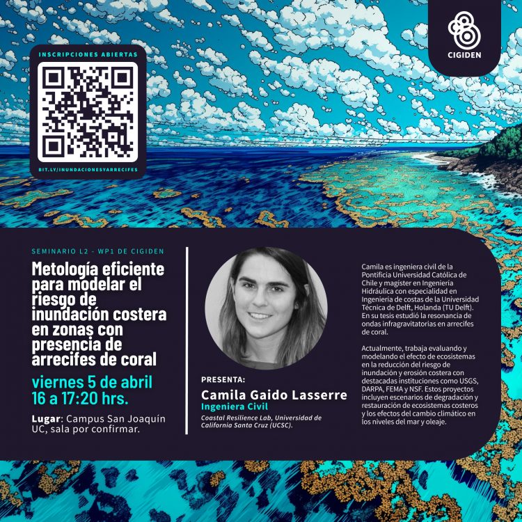 Charla «Metodología eficiente para modelar el riesgo de inundación costera en zonas con presencia de arrecifes de coral»