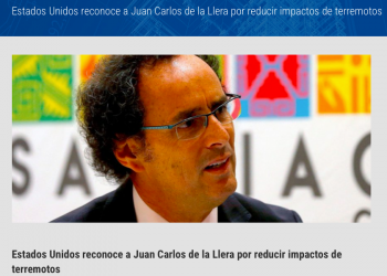 AICE | Estados Unidos reconoce a Juan Carlos de la Llera por reducir impactos de terremotos
