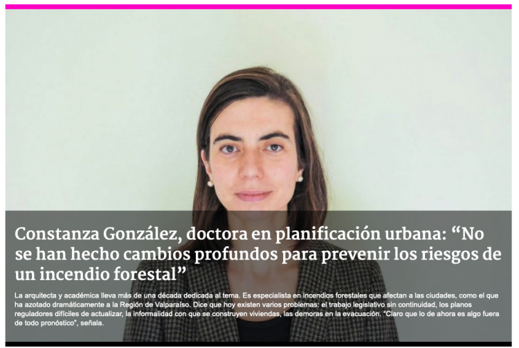 DF Mas | Constanza González, doctora en planificación urbana: “No se han hecho cambios profundos para prevenir los riesgos de un incendio forestal”