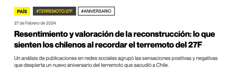 El Dínamo | Resentimiento y valoración de la reconstrucción: lo que sienten los chilenos al recordar el terremoto del 27F