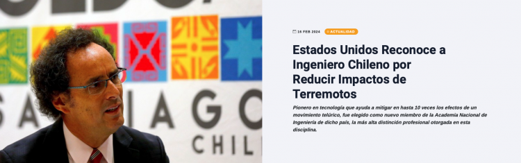 El Heraldo Austral | Estados Unidos Reconoce a Ingeniero Chileno por Reducir Impactos de Terremotos
