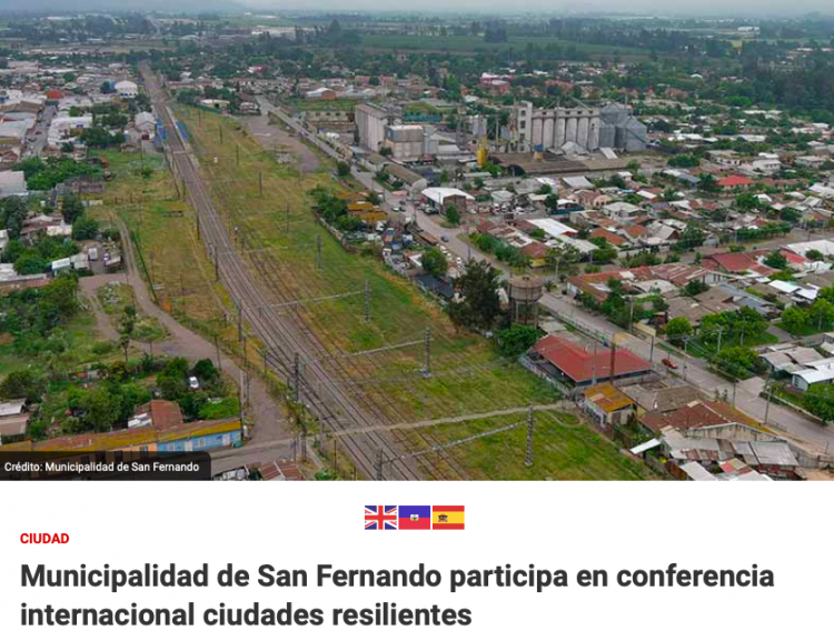 Hora de Noticias | Municipalidad De San Fernando participa en conferencia internacional ciudades resilientes