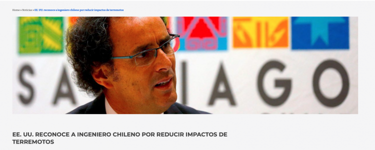 Ingeniería UC | EE. UU. RECONOCE A INGENIERO CHILENO POR REDUCIR IMPACTOS DE TERREMOTOS