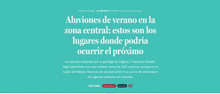 Qué Pasa LT | Aluviones de verano en la zona central: estos son los lugares donde podría ocurrir el próximo