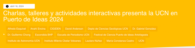 Red G9 | Charlas, talleres y actividades interactivas presenta la UCN en Puerto de Ideas 2024
