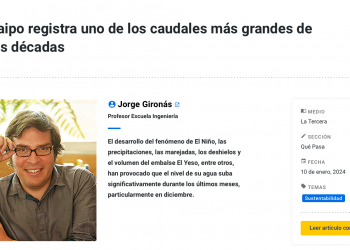 UC.cl | Río Maipo registra uno de los caudales más grandes de últimas décadas