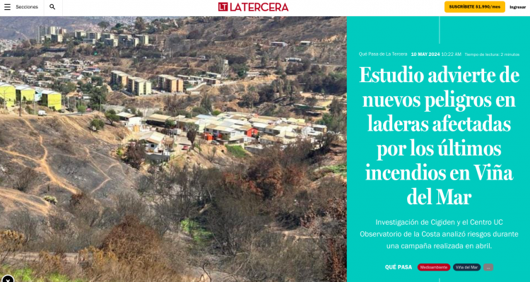 Qué Pasa LT | Estudio advierte de nuevos peligros en laderas afectadas por últimos incendios en Viña del Mar
