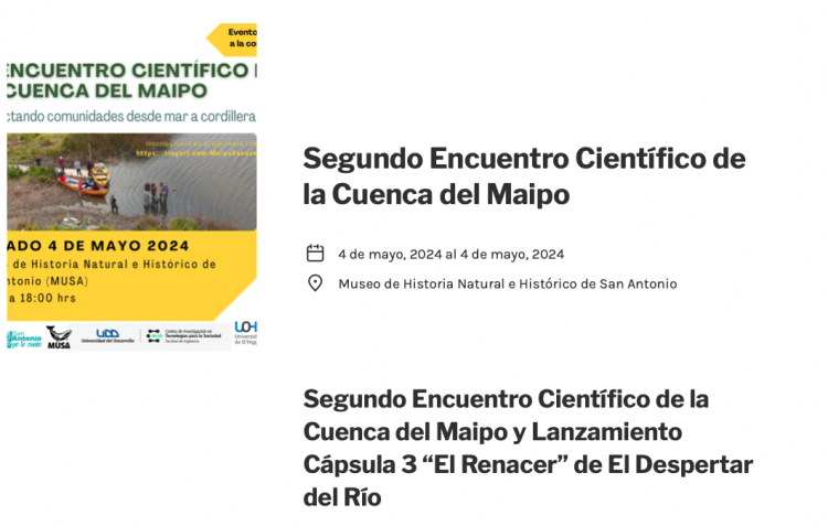 Ladera Sur | Segundo Encuentro Científico de la Cuenca del Maipo