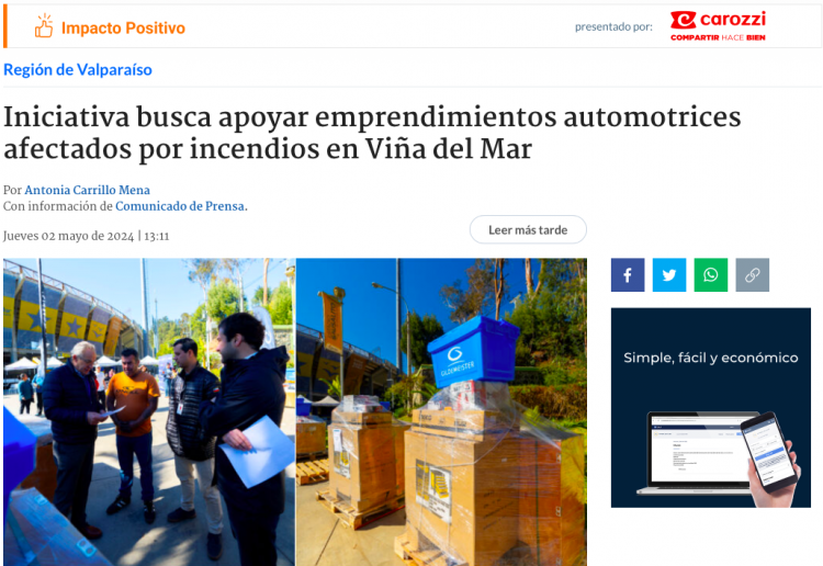 Radio Bio Bio | Iniciativa busca apoyar emprendimientos automotrices afectados por incendios en Viña del Mar