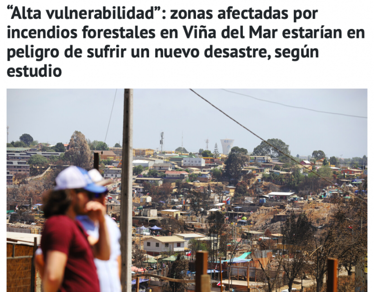 Radio Duna | “Alta vulnerabilidad”: zonas afectadas por incendios forestales en Viña del Mar estarían en peligro de sufrir un nuevo desastre, según estudio