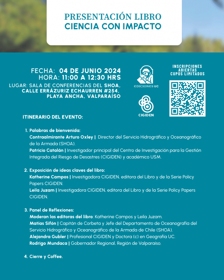 Libro “Ciencia con Impacto” llega al SHOA en Valparaíso