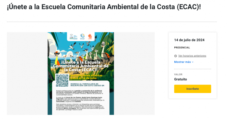 Agenda UC | ¡Únete a la Escuela Comunitaria Ambiental de la Costa (ECAC)!