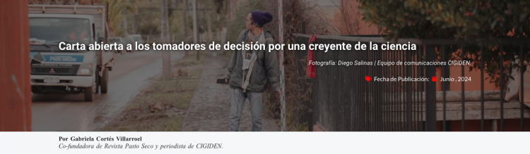 Descentrados | Carta abierta a los tomadores de decisión por una creyente de la ciencia